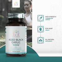 Load image into Gallery viewer, 7 Chakras Aged Black Garlic 10,000mg Capsules For Cardiovascular Health
