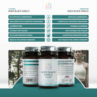 Load image into Gallery viewer, 7 Chakras Aged Black Garlic 10,000mg Capsules For Cardiovascular Health
