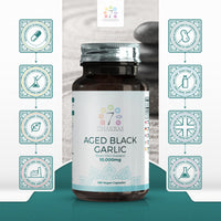 Load image into Gallery viewer, 7 Chakras Aged Black Garlic 10,000mg Capsules For Cardiovascular Health
