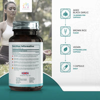 Load image into Gallery viewer, 7 Chakras Aged Black Garlic 10,000mg Capsules For Cardiovascular Health
