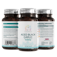 Load image into Gallery viewer, 7 Chakras Aged Black Garlic 10,000mg Capsules For Cardiovascular Health
