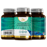 Load image into Gallery viewer, L1fe Nutrition Irish Sea Moss &amp; Bladderwrack Vegan Capsules (Short-Dated)
