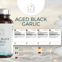 Load image into Gallery viewer, 7 Chakras Aged Black Garlic 10,000mg Capsules For Cardiovascular Health
