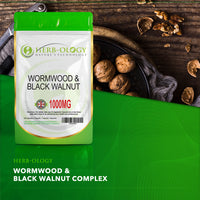 Load image into Gallery viewer, Herb-ology Wormwood &amp; Black Walnut Complex 1000mg Vegan Capsules For Parasite Cleanse
