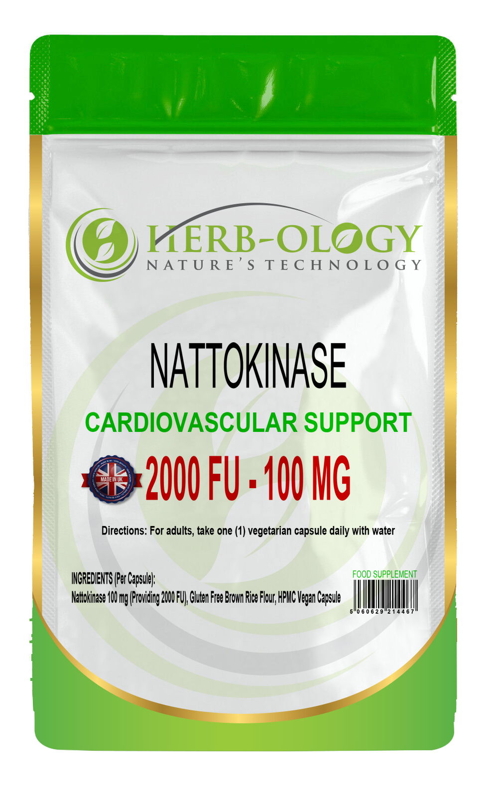 Herb-ology Nattokinase 100mg High Strength Capsules