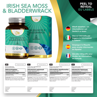Load image into Gallery viewer, L1fe Nutrition Irish Sea Moss &amp; Bladderwrack Vegan Capsules (Short-Dated)
