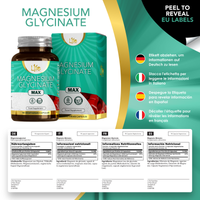 Load image into Gallery viewer, L1fe Nutrition Magnesium Glycinate Vegan Capsules 1250mg Per Serving
