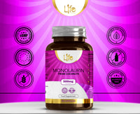Load image into Gallery viewer, L1fe Nutrition Monolaurin 500mg Vegan Capsules
