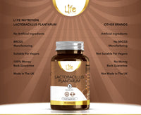 Load image into Gallery viewer, L1fe Nutrition Lactobacillus Plantarum 5 Billion CFU Probiotic Vegan Capsules
