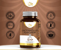 Load image into Gallery viewer, L1fe Nutrition Lactobacillus Plantarum 5 Billion CFU Probiotic Vegan Capsules
