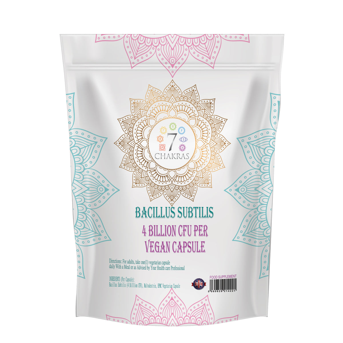 7 Chakras Bacillus Subtilis 4 Billion CFU Vegan Capsules