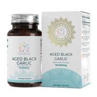 Load image into Gallery viewer, 7 Chakras Aged Black Garlic 10,000mg Capsules For Cardiovascular Health
