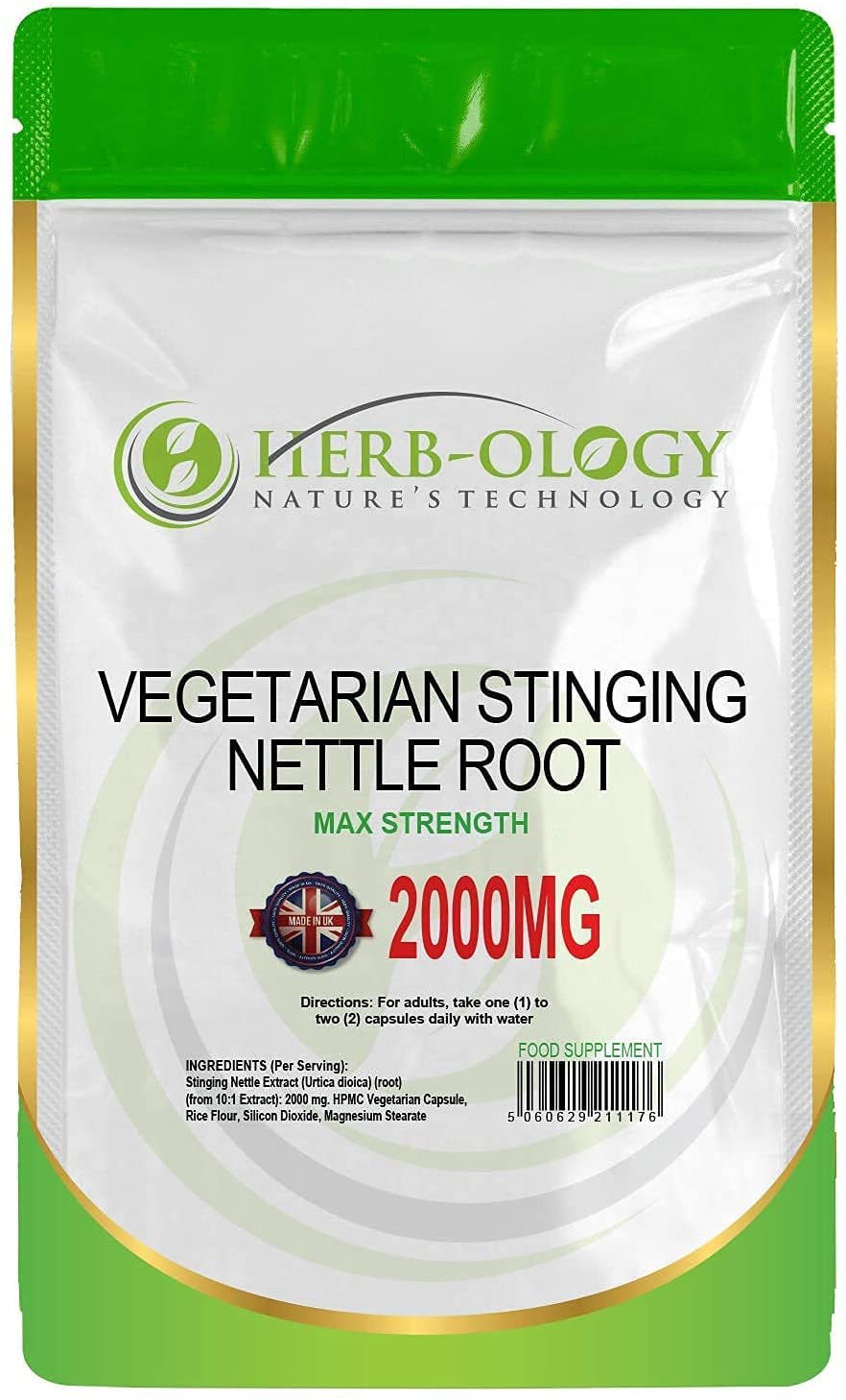 Stinging Nettle Root Extract 2000mg Capsules For Prostate Health