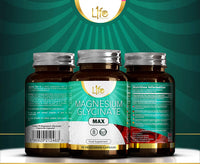 Load image into Gallery viewer, L1fe Nutrition Magnesium Glycinate Vegan Capsules 1250mg Per Serving
