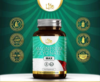 Load image into Gallery viewer, L1fe Nutrition Magnesium Glycinate Vegan Capsules 1250mg Per Serving
