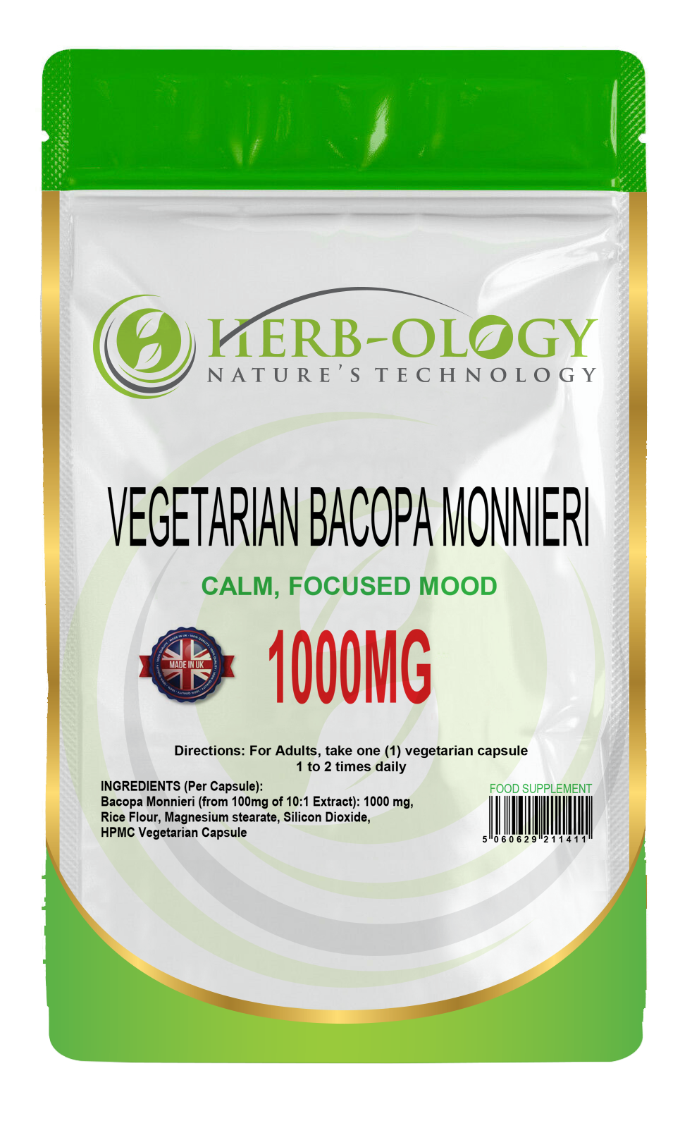 Bacopa Monnieri 1000mg Vegan Capsules