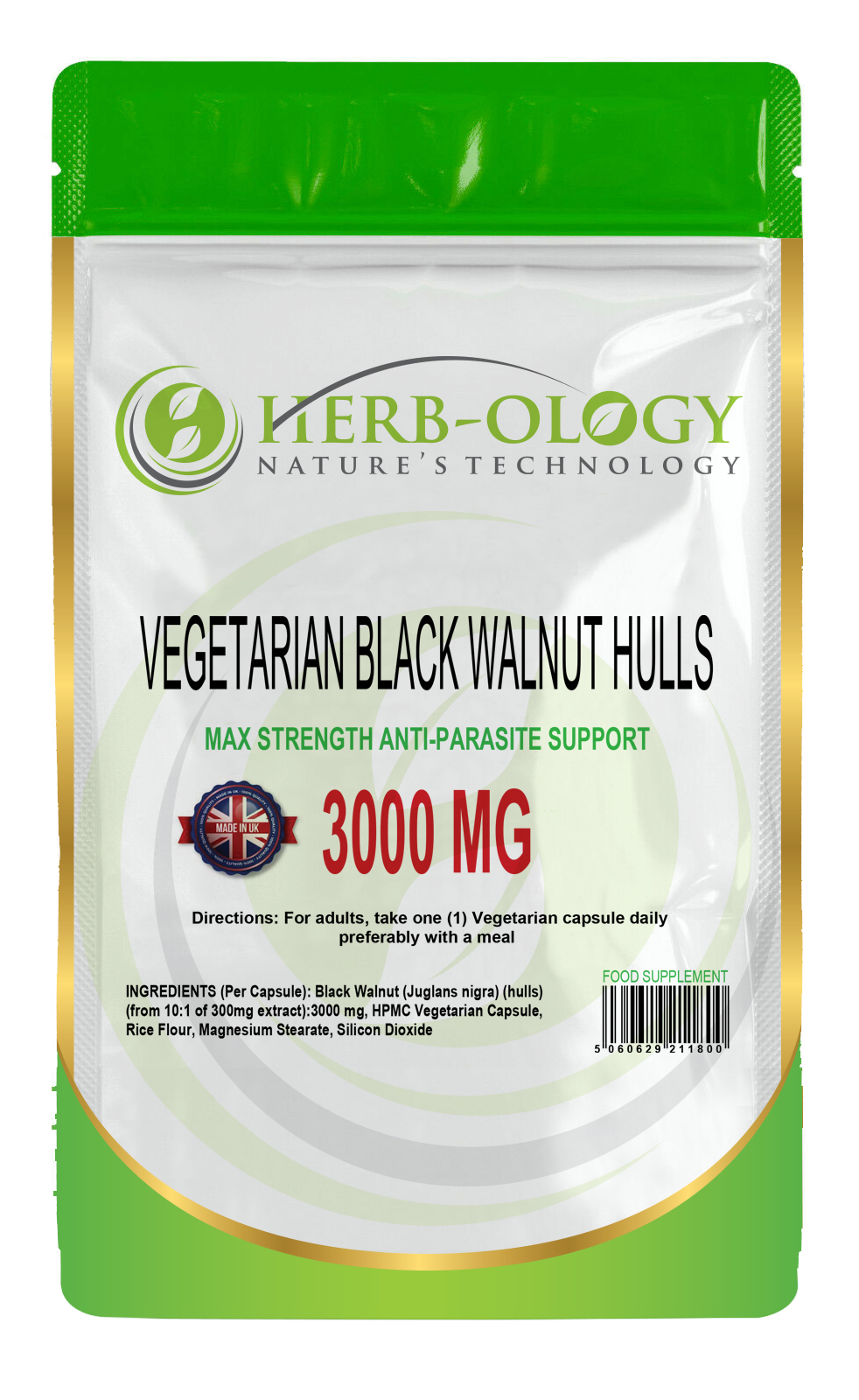 Black Walnut Hulls 3000mg Vegetarian Capsules