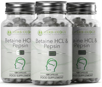 Load image into Gallery viewer, Herb-ology Betaine HCL Pepsin 650mg Vegan Capsules
