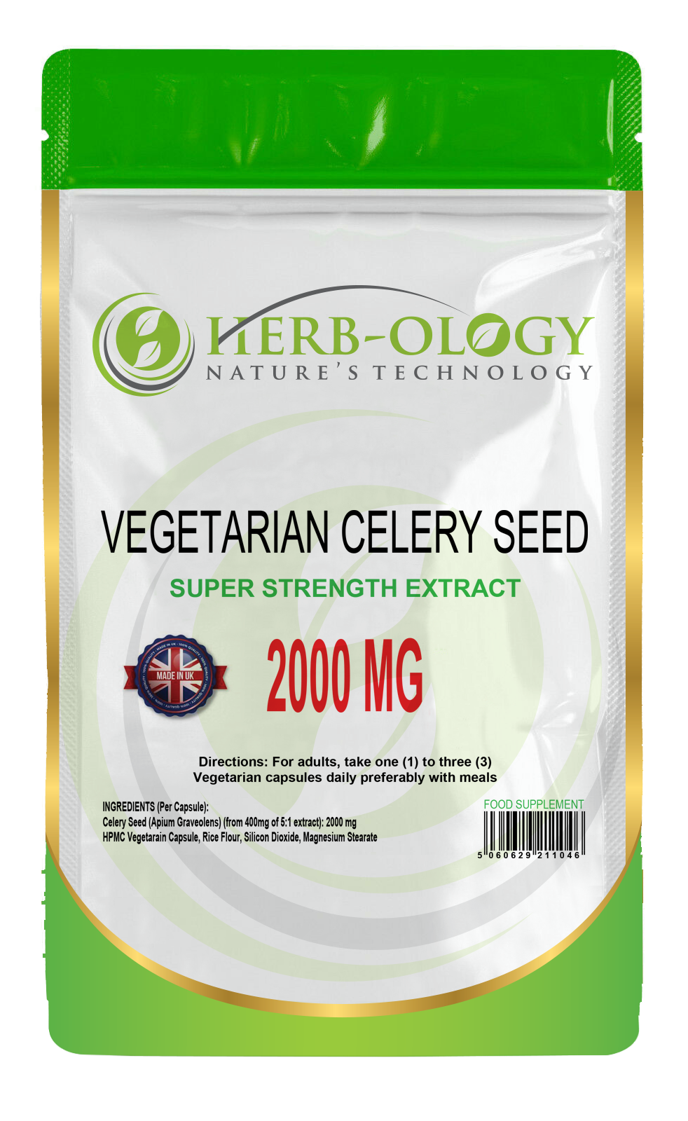 Herb-ology Celery Seed Extract 2000mg Capsules For Bone Health