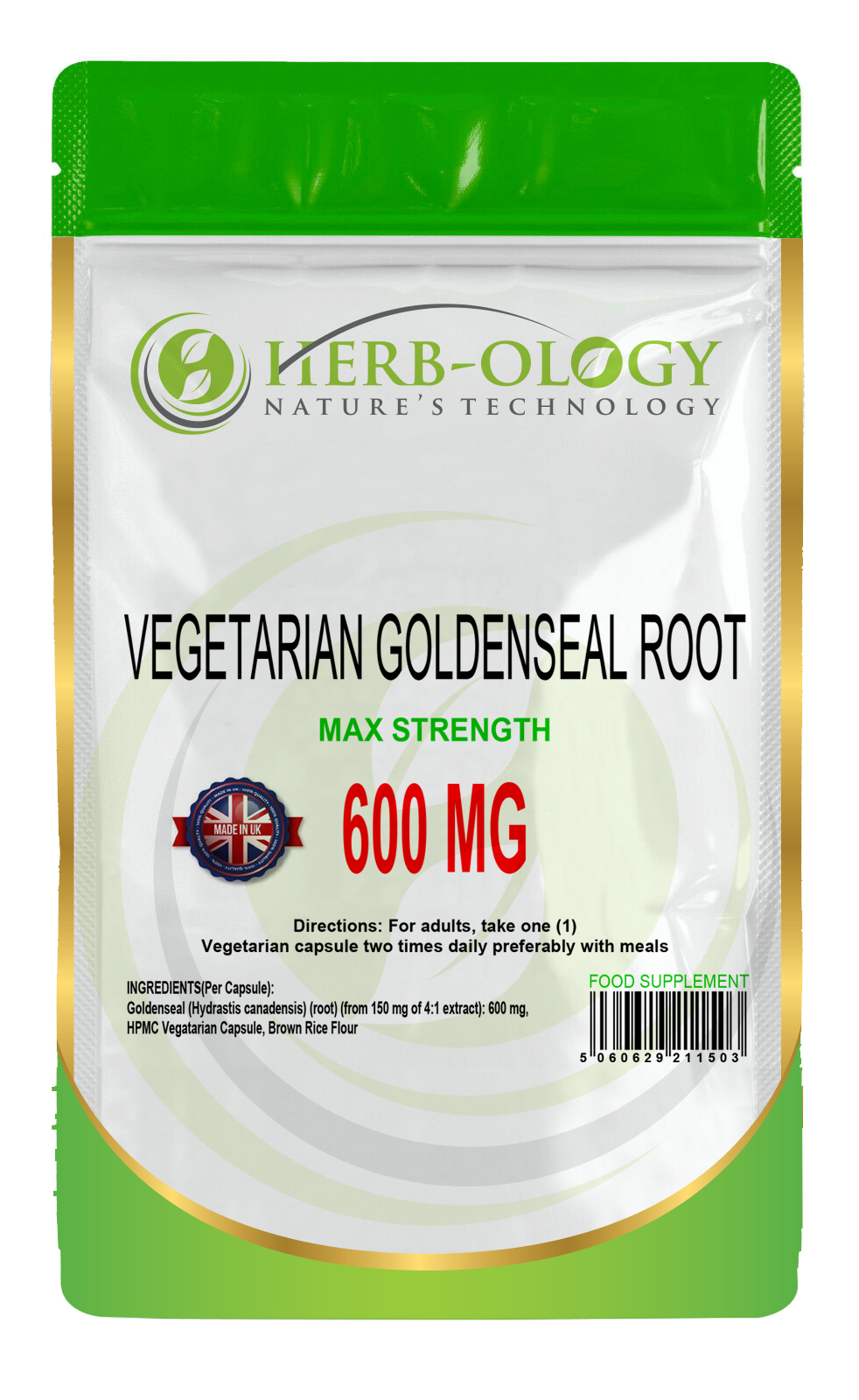 Goldenseal Root 600mg Vegan Capsules