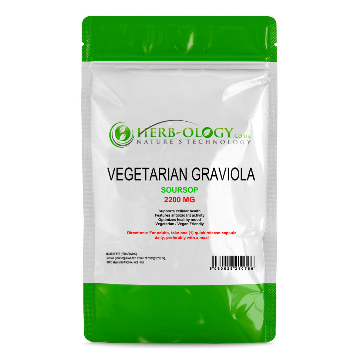 Herb-ology Graviola (Soursop) Fruit Extract 2200mg Capsules