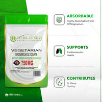 Load image into Gallery viewer, Herb-ology Magnesium Glycinate 750mg Vegan Capsules For Magnesium Deficiency
