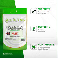 Load image into Gallery viewer, Herb-ology Potassium Citrate 275mg Vegan Capsules For Energy &amp; Muscle Cramps
