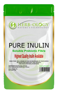 Load image into Gallery viewer, Herb-ology Inulin Pure Powder 80g Prebiotic Soluble Fibre For Digestive Support
