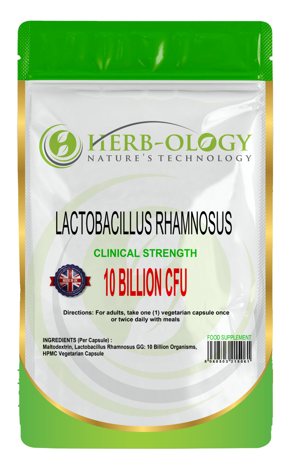 Herb-ology Lactobacillus Rhamnosus 10 Billion CFU Vegan Capsules