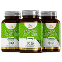 Load image into Gallery viewer, L1fe Nutrition Bacopa Monnieri 500mg Vegan Capsules
