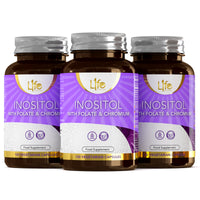 Load image into Gallery viewer, L1fe Nutrition Inositol, Folate &amp; Chromium 500mg Vegan Capsules
