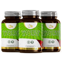 Load image into Gallery viewer, L1fe Nutrition Magnesium Glycinate Vegan Capsules 1000mg Per Serving
