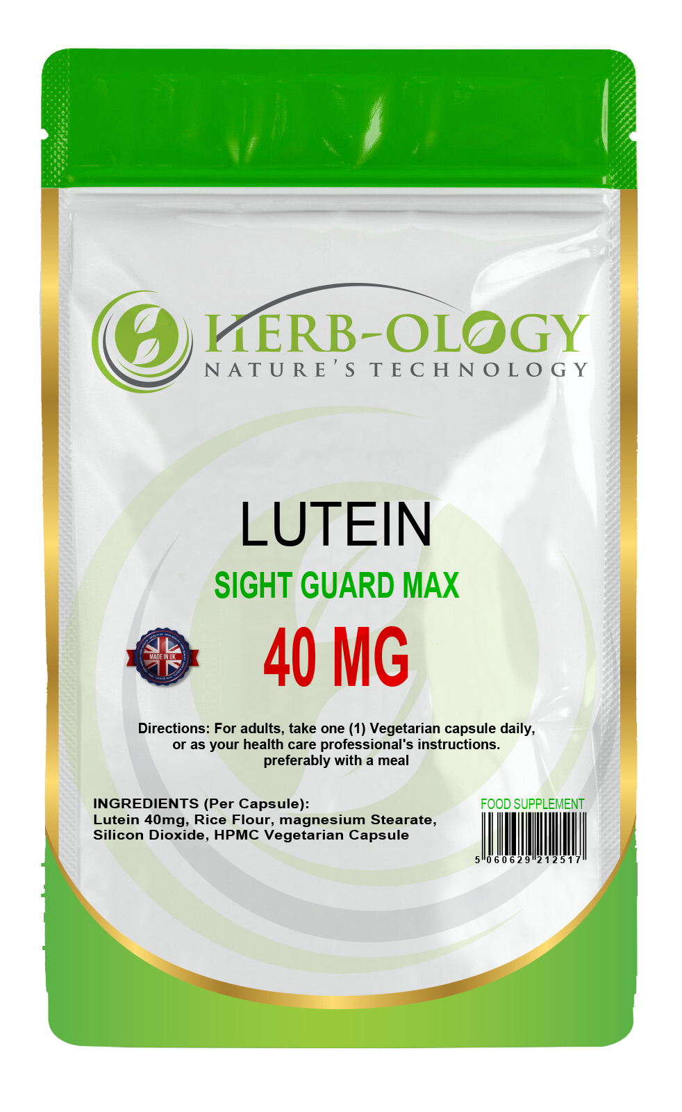 Herb-ology Lutein 40mg Vegetarian Capsules For Eye Health