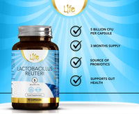 Load image into Gallery viewer, L1fe Nutrition Lactobacillus Reuteri 5 Billion CFU Vegan Capsules
