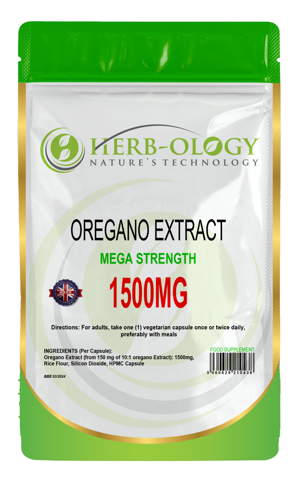 Oregano Extract 1500mg Vegan Capsules For Immune Health
