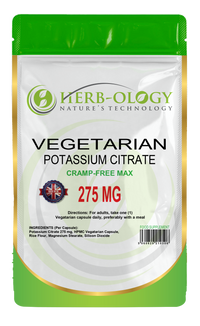 Load image into Gallery viewer, Herb-ology Potassium Citrate 275mg Vegan Capsules For Energy &amp; Muscle Cramps
