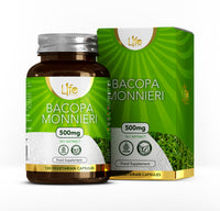Load image into Gallery viewer, L1fe Nutrition Bacopa Monnieri 500mg Vegan Capsules
