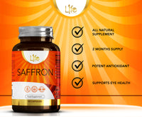 Load image into Gallery viewer, L1fe Nutrition Saffron 90mg Vegan Capsules
