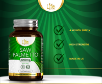 Load image into Gallery viewer, L1fe Nutrition Saw Palmetto 3000mg Vegan Capsules With Zinc
