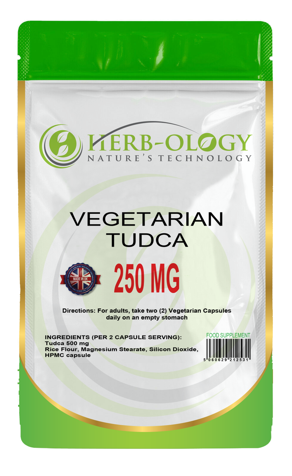 Herb-ology Tudca (Tauroursodeoxycholic Acid) 250mg Vegan Capsules
