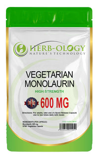 Load image into Gallery viewer, Herb-ology Monolaurin 600mg High Strength Vegan Capsules For Immune Support
