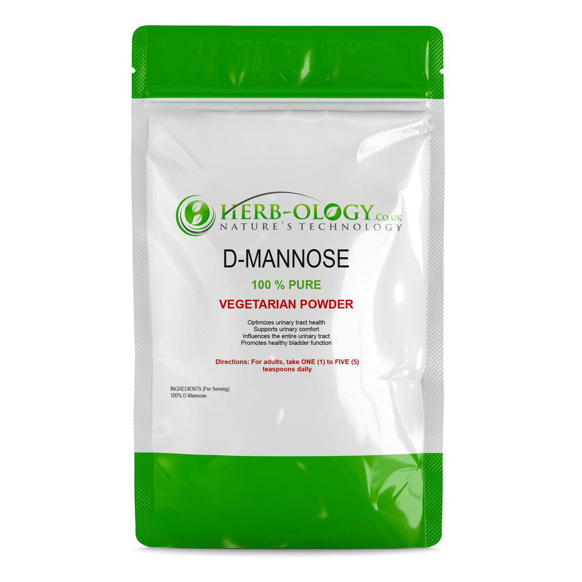 Herb-ology D-Mannose Powder 100% Pure, Vegetarian Powder For Cystitis Relief